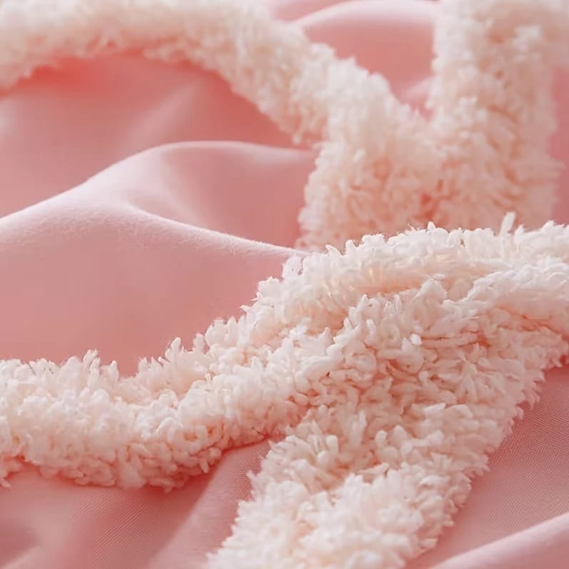 Ensemble de housse de couette et de couette à imprimé floral et feuilles en microfibre brossée double