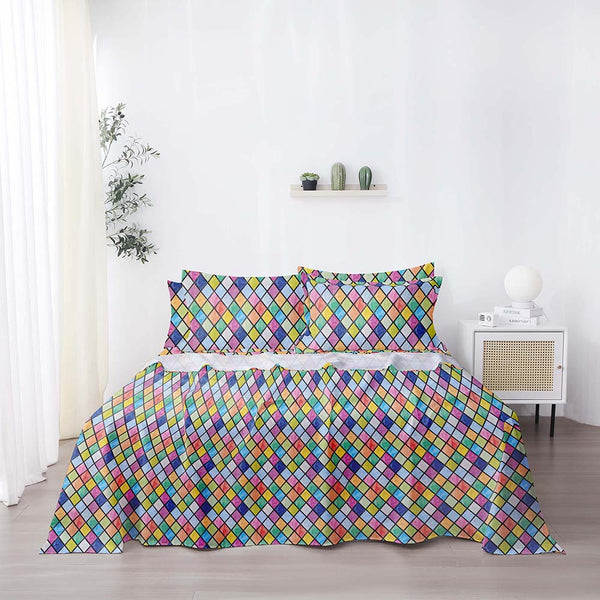 Ensemble de draps de lit à imprimé floral d'automne en gros Ensemble de literie en microfibre Ensemble de draps de lit à imprimé floral d'automne en gros Ensemble de literie en microfibre