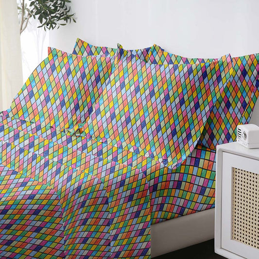 Color Pop Mosaic Bedding Set Bulk Wholesale