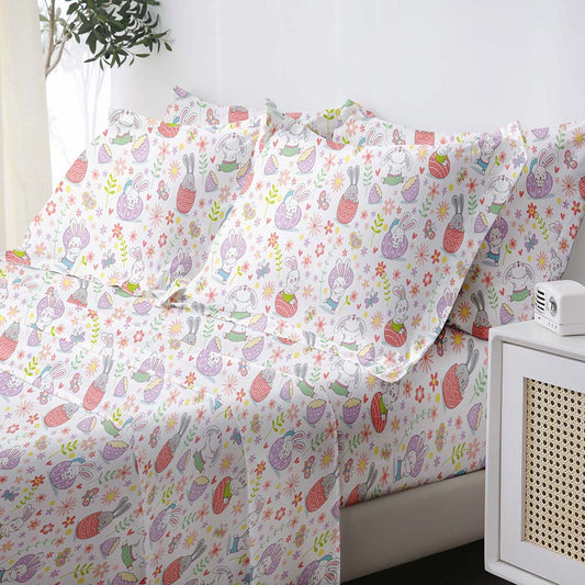 Springtime Bunny Hop Bedding Set Bulk Wholesale