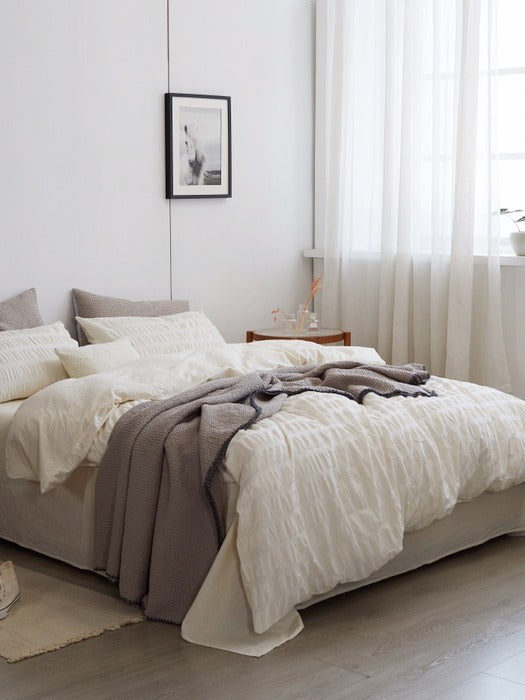 Ivory Mist Cotton Seersucker Comforter original reference image 2