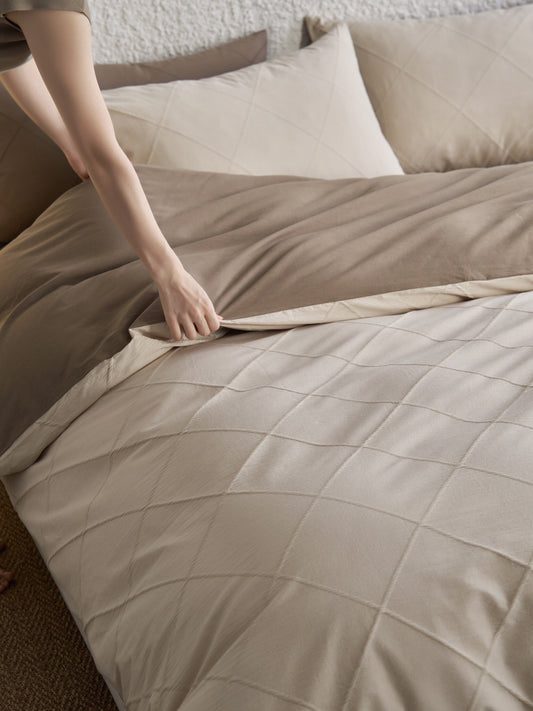 Oat Haven Cotton Jacquard Duvet Cover original reference image 2