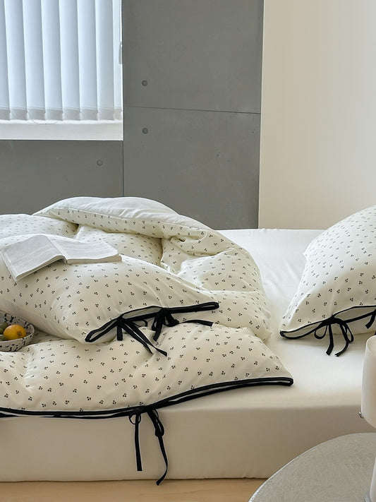 Riviera Bow Dot Tencel Duvet Cover original reference image 2