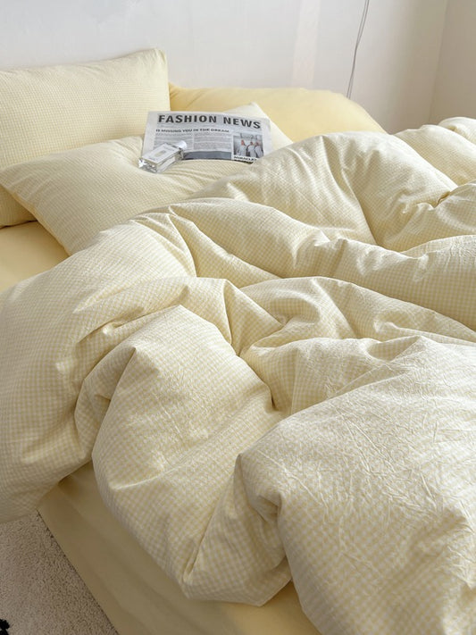 Tivoli Mini Gingham Washed Cotton Duvet Cover original reference image 2