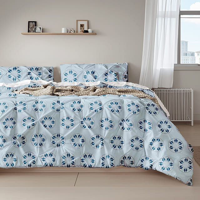 Ensembles de couettes en microfibre imprimés sur mesure avec motif à pinces pour la vente en gros