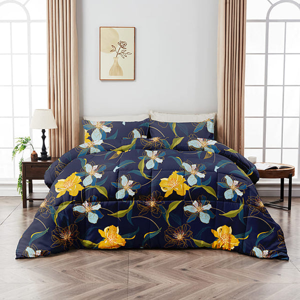 Custom Printing Design Square Puffy Comforter Sets for Bulk Purchase