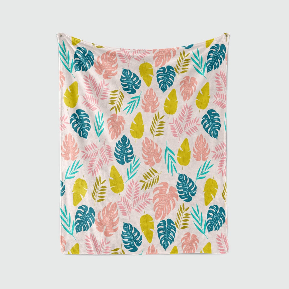 Couverture polaire en flanelle avec impression de fruits personnalisée en gros pour maison de plage