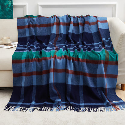 Wholesale Plaid Wool Blanket With Tassels