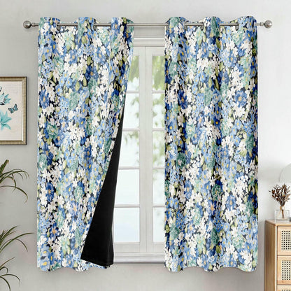 Wholesale Custom Printed Linen Textured Thermal Insulated Blackout Curtain with Grommet Top