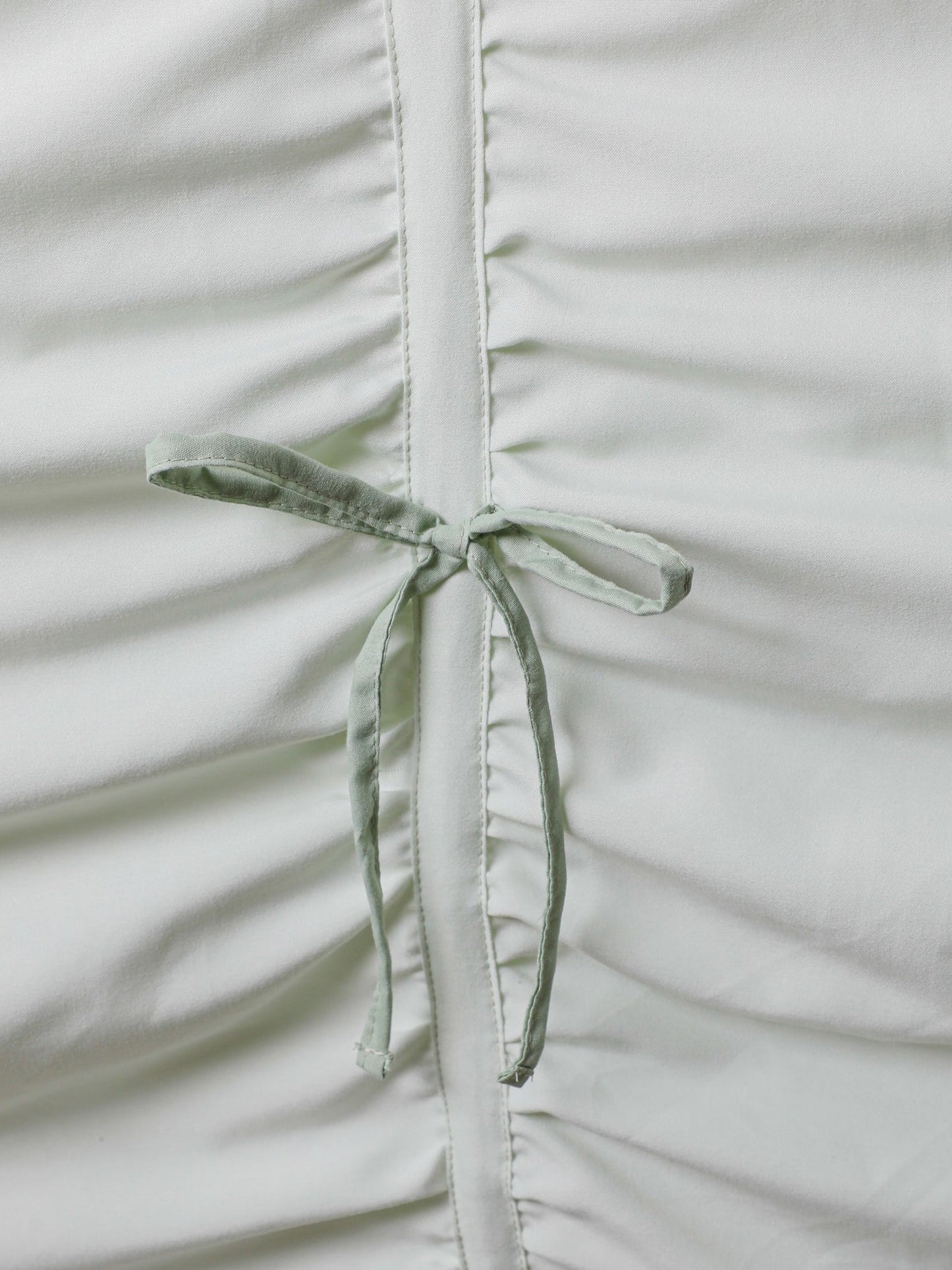 Pale Mint Ruched Tie Duvet Cover original reference image 2