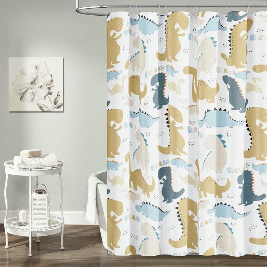 Custom Design Cartoon Printing Polyester Shower Curtain