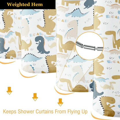 Custom Design Cartoon Printing Polyester Shower Curtain