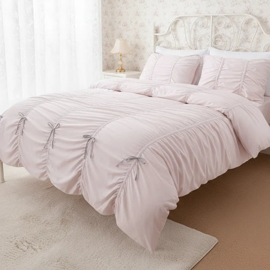 Ballet Ruched Duvet Cover with Bow