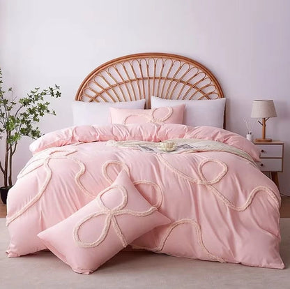 Ensemble de housse de couette et de couette à imprimé floral et feuilles en microfibre brossée double