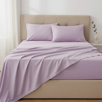 Purple Brushed Cotton Sheet Set