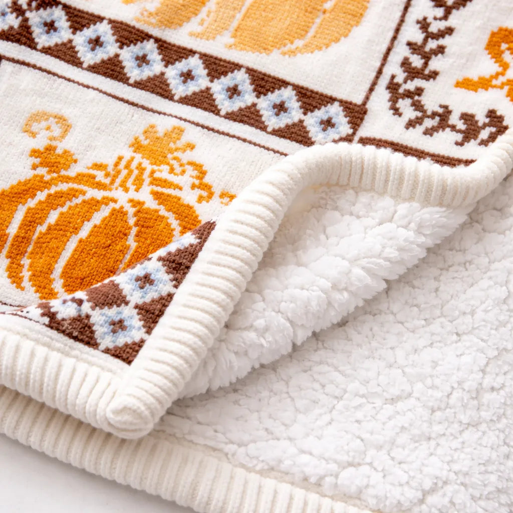 Couverture Sherpa réversible de luxe imprimée sur mesure