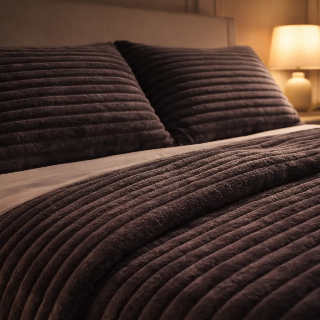 Juegos de edredón de microfibra impresos personalizados con diseño de pellizco para venta al por mayor