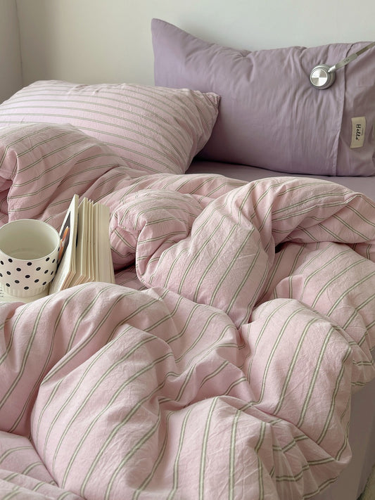 Auden Stripe Washed Cotton Duvet Cover original reference image 1