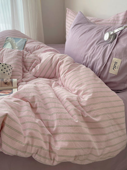 Auden Stripe Washed Cotton Duvet Cover original reference image 5