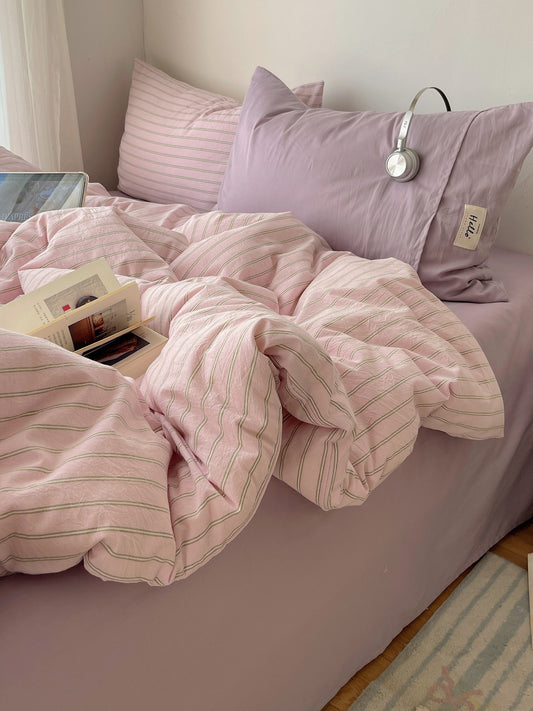 Auden Stripe Washed Cotton Duvet Cover original reference image 6