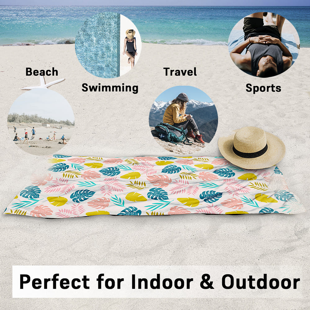 Custom Printed Sand-Free Quick Dry Microfiber Beach Towel