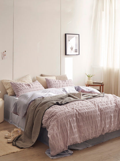 Blush Cloud Cotton Seersucker Comforter original reference image 2