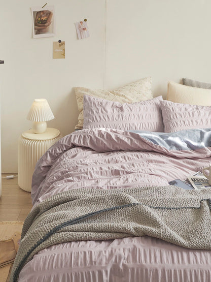 Blush Cloud Cotton Seersucker Comforter original reference image 6