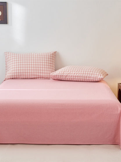 Campus Gingham Check Washed Cotton Duvet Cover original reference image 8