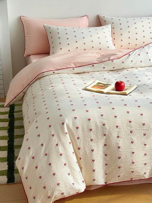 Celeste Clipped Jacquard Cotton Duvet Cover original reference image 1