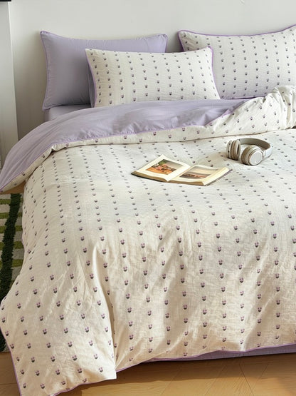 Celeste Clipped Jacquard Cotton Duvet Cover original reference image 2