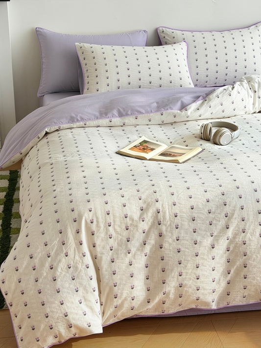 Celeste Clipped Jacquard Cotton Duvet Cover original reference image 2