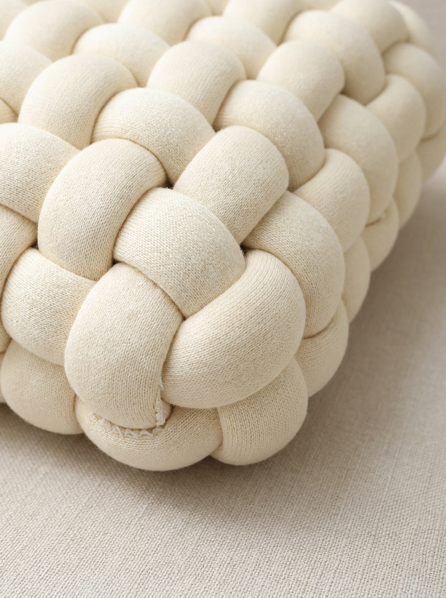 Chunky Braided Cushion detail image