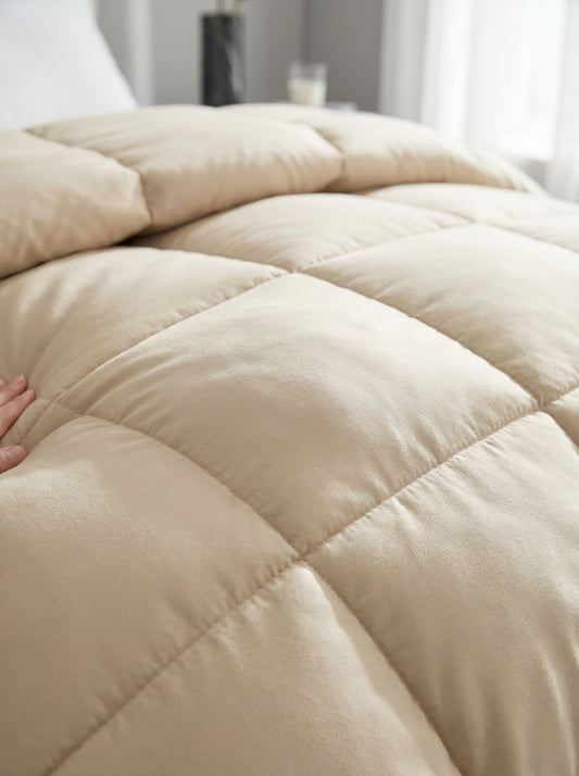 Ultra Soft Down Alternative Box Stitch Comforter detail/close-up image