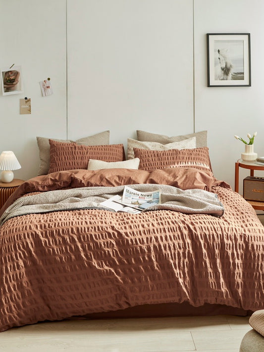 Cocoa Hearth Cotton Seersucker Comforter original reference image 1
