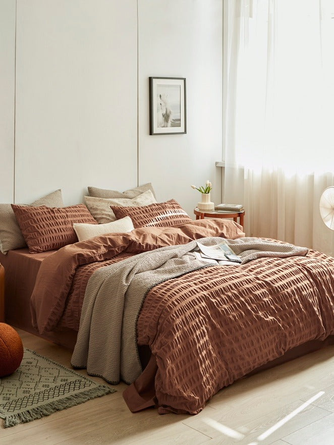 Cocoa Hearth Cotton Seersucker Comforter original reference image 2