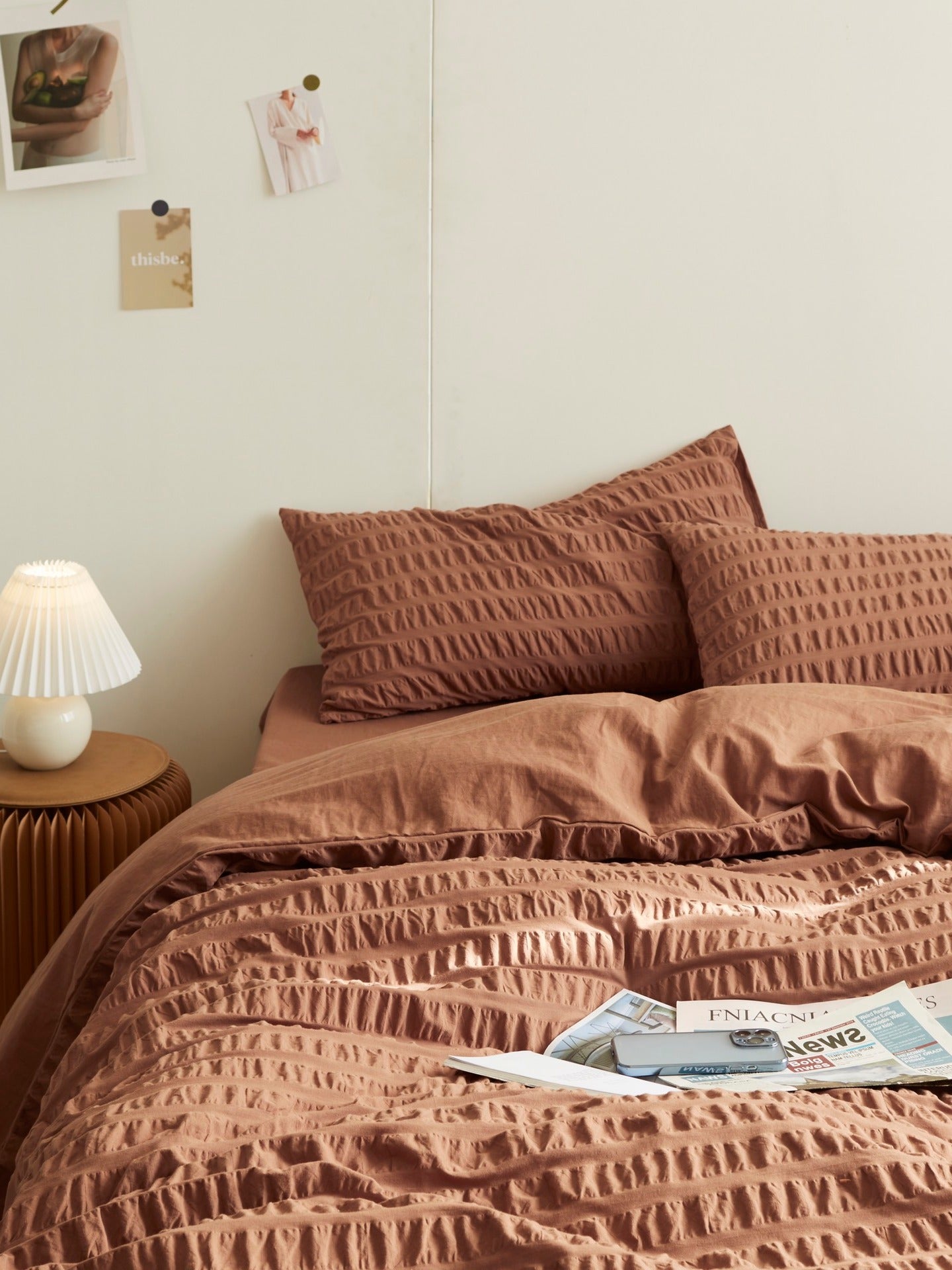 Cocoa Hearth Cotton Seersucker Comforter original reference image 4