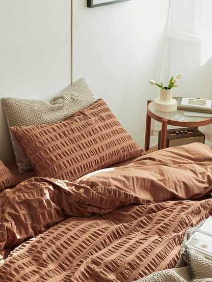 Cocoa Hearth Cotton Seersucker Comforter original reference image 7