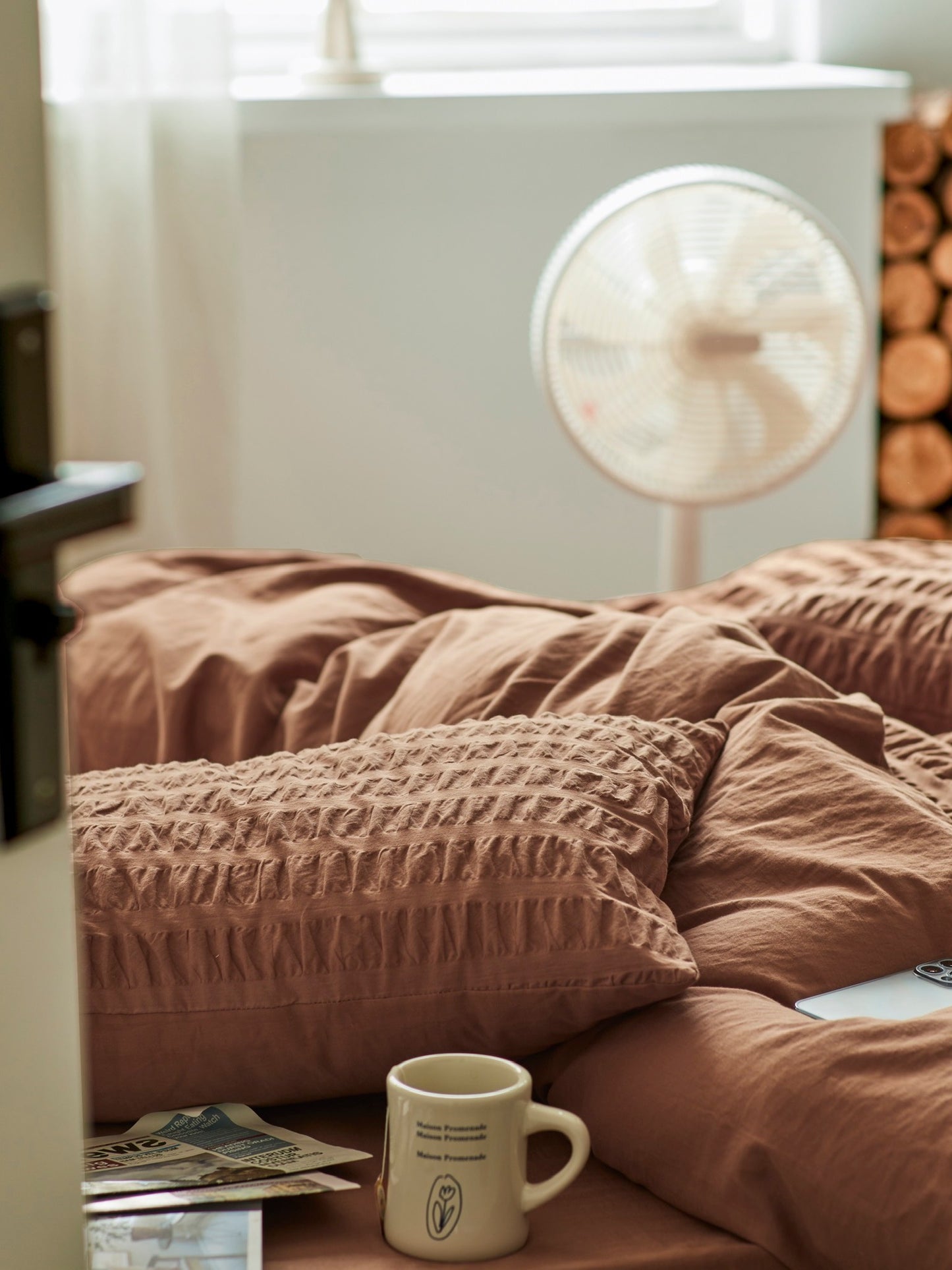 Cocoa Hearth Cotton Seersucker Comforter original reference image 8