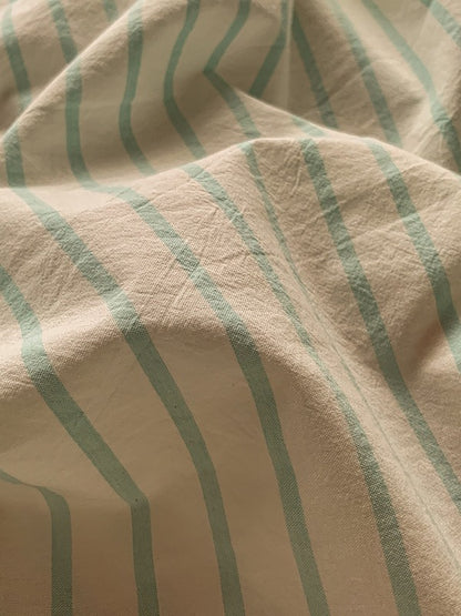 Colorblock Stitch Washed Cotton Duvet Cover original reference image 13