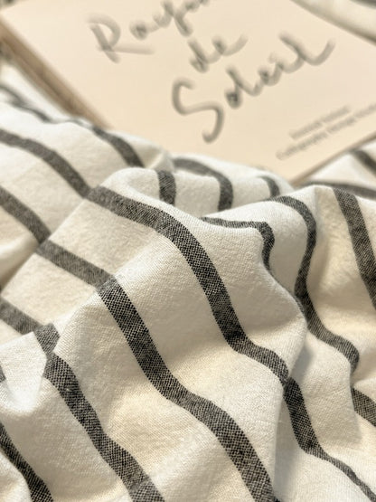 Colorblock Stitch Washed Cotton Duvet Cover original reference image 31