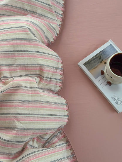 Cove Stitch Washed Cotton Duvet Cover original reference image 21