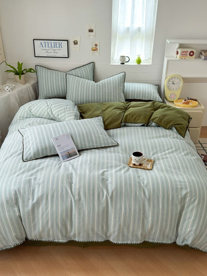 Cove Stitch Washed Cotton Duvet Cover original reference image 43