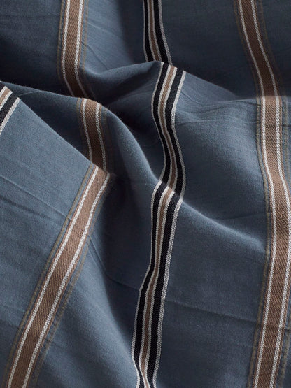 Harbor Ridge Stripe Cotton Jacquard Duvet Cover original reference image 7