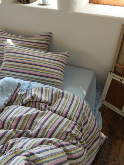 Harbor Stripe Cotton Muslin Comforter original reference image 7
