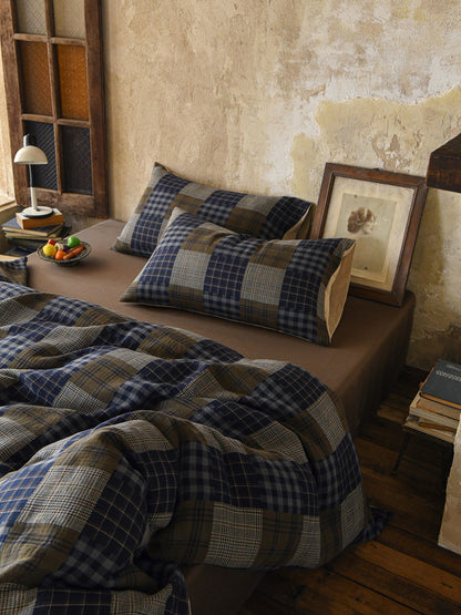 Heritage Patchwork Plaid Cotton Muslin Comforter original reference image 7