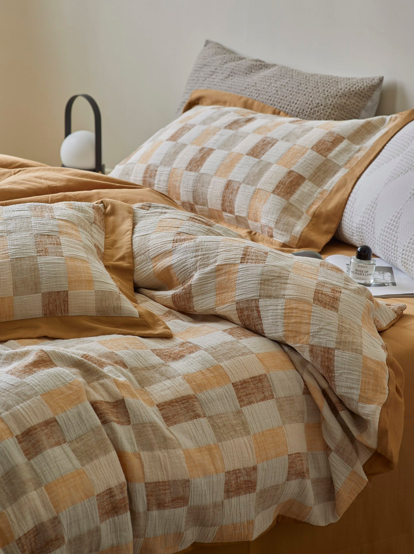 Honey Loft Check Cotton Jacquard Comforter original reference image 8