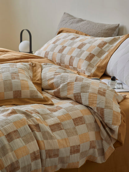 Honey Loft Check Cotton Jacquard Comforter original reference image 8