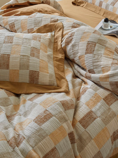 Honey Loft Check Cotton Jacquard Comforter original reference image 9