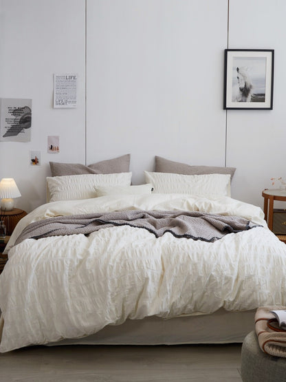 Ivory Mist Cotton Seersucker Comforter original reference image 1