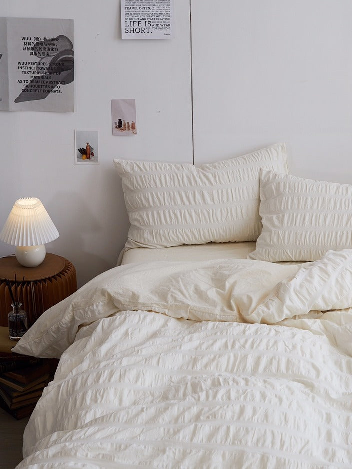 Ivory Mist Cotton Seersucker Comforter original reference image 3